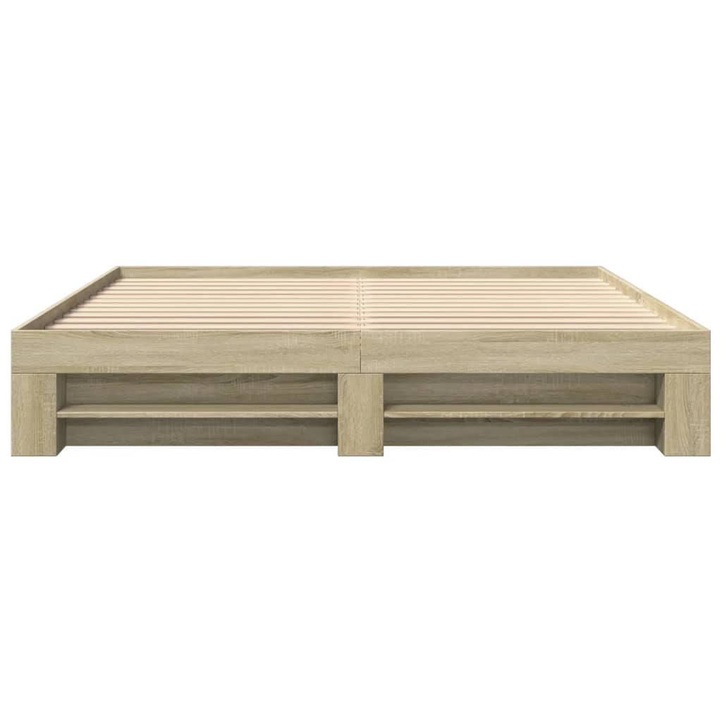 Sengeramme uten madrass sonoma eik 180x200 cm konstruert tre