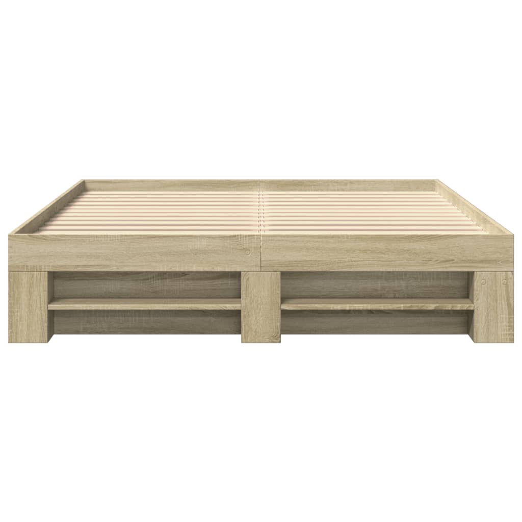 Sengeramme uten madrass sonoma eik 150x200 cm konstruert tre
