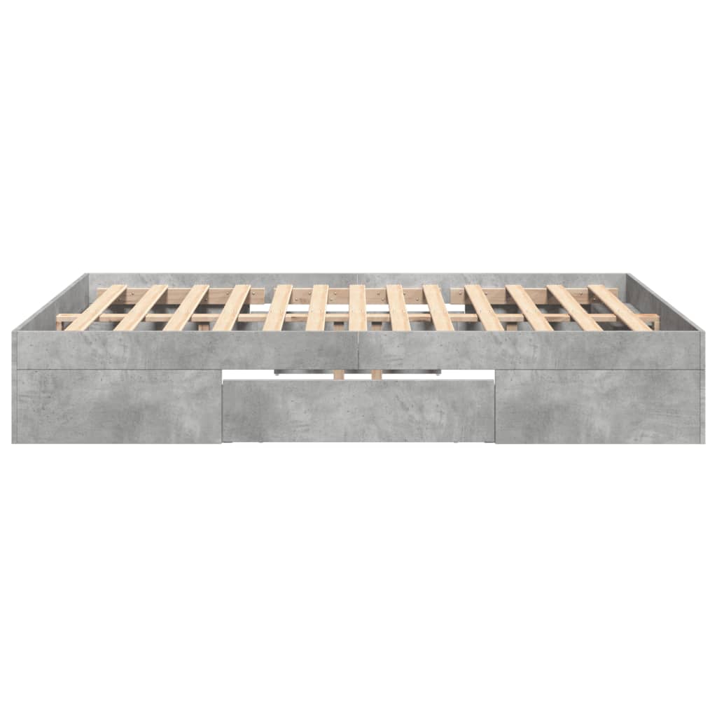 Sengeramme betonggrå 120x200 cm konstruert tre