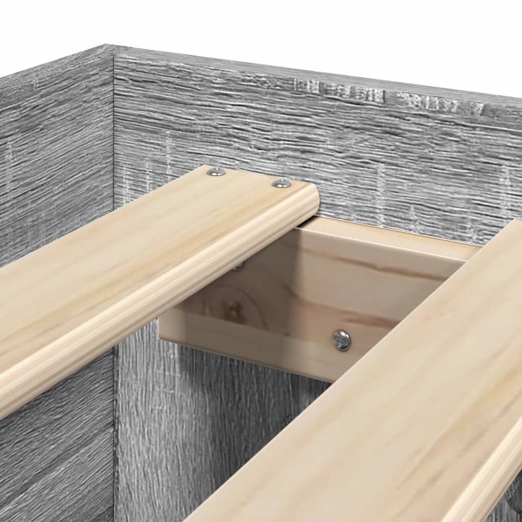 Sengeramme grå sonoma 100x200 cm konstruert tre