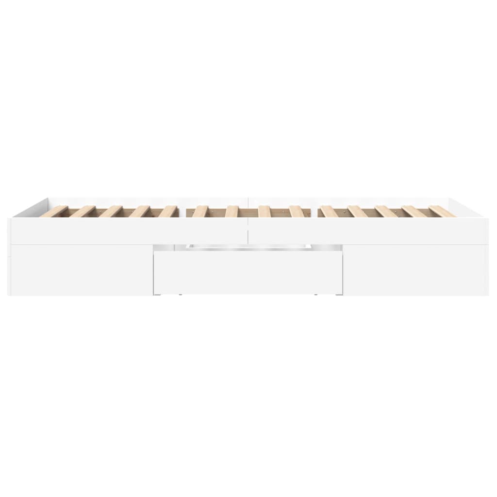 Sengeramme hvit 90x200 cm konstruert tre