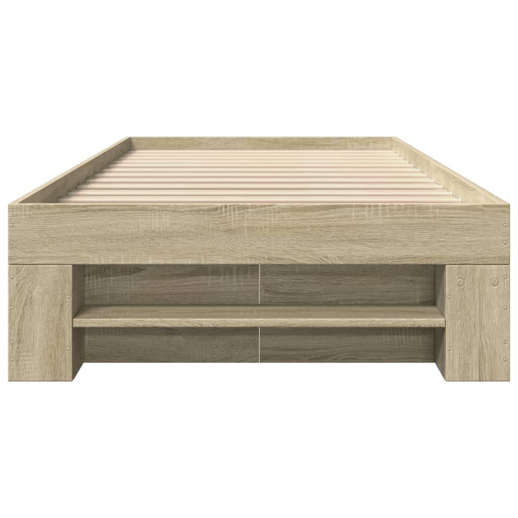 Sengeramme uten madrass sonoma eik 90x200 cm konstruert tre