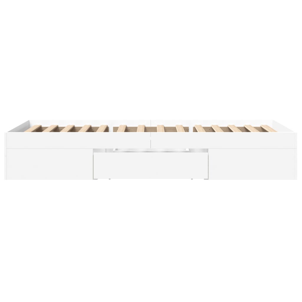 Sengeramme hvit 90x190 cm konstruert tre