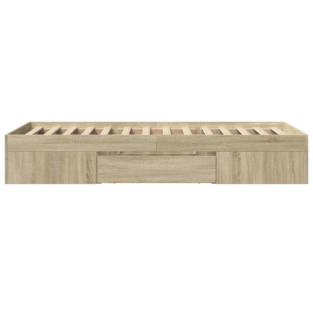 Sengeramme uten madrass sonoma eik 90x190 cm konstruert tre