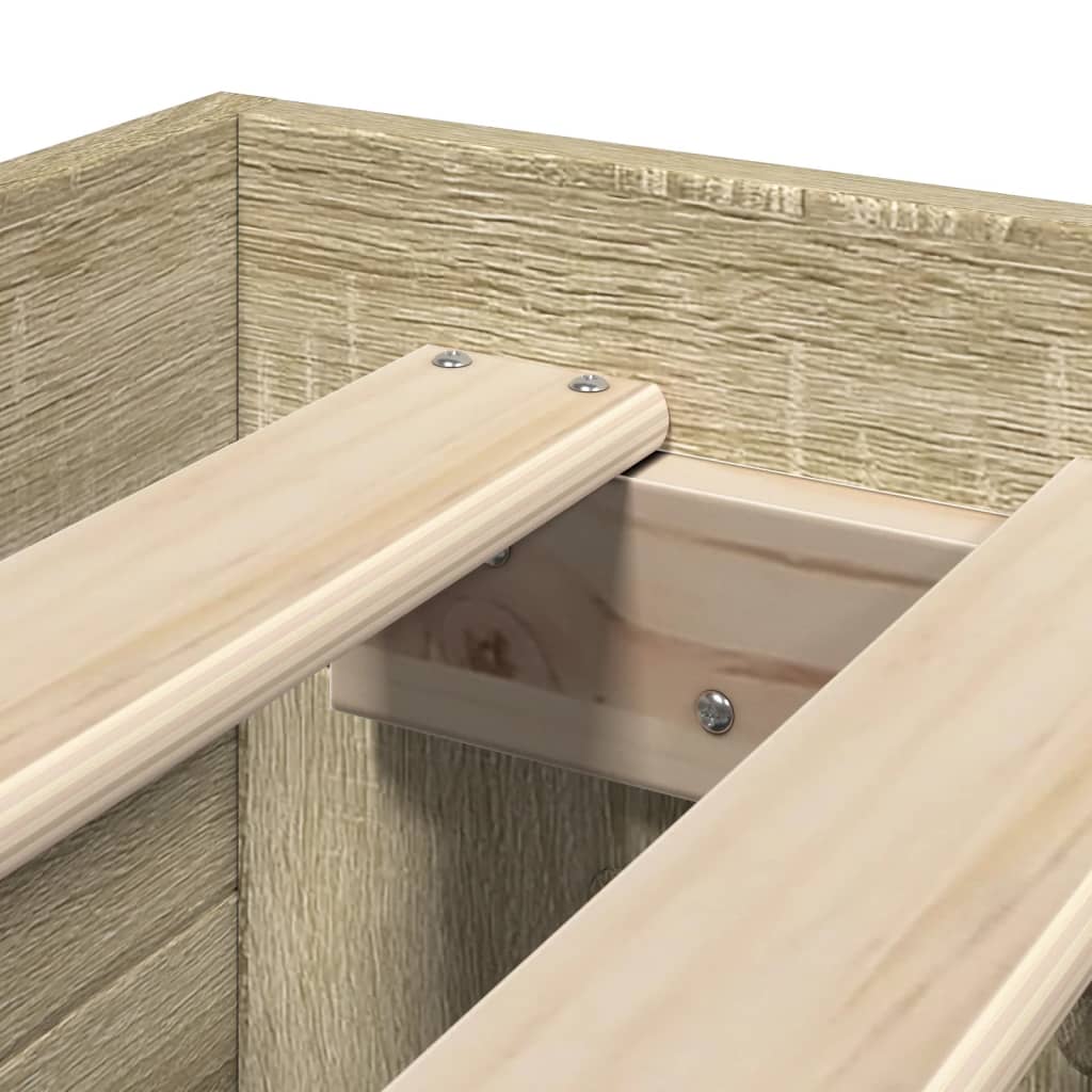 Sengeramme uten madrass sonoma eik 90x190 cm konstruert tre