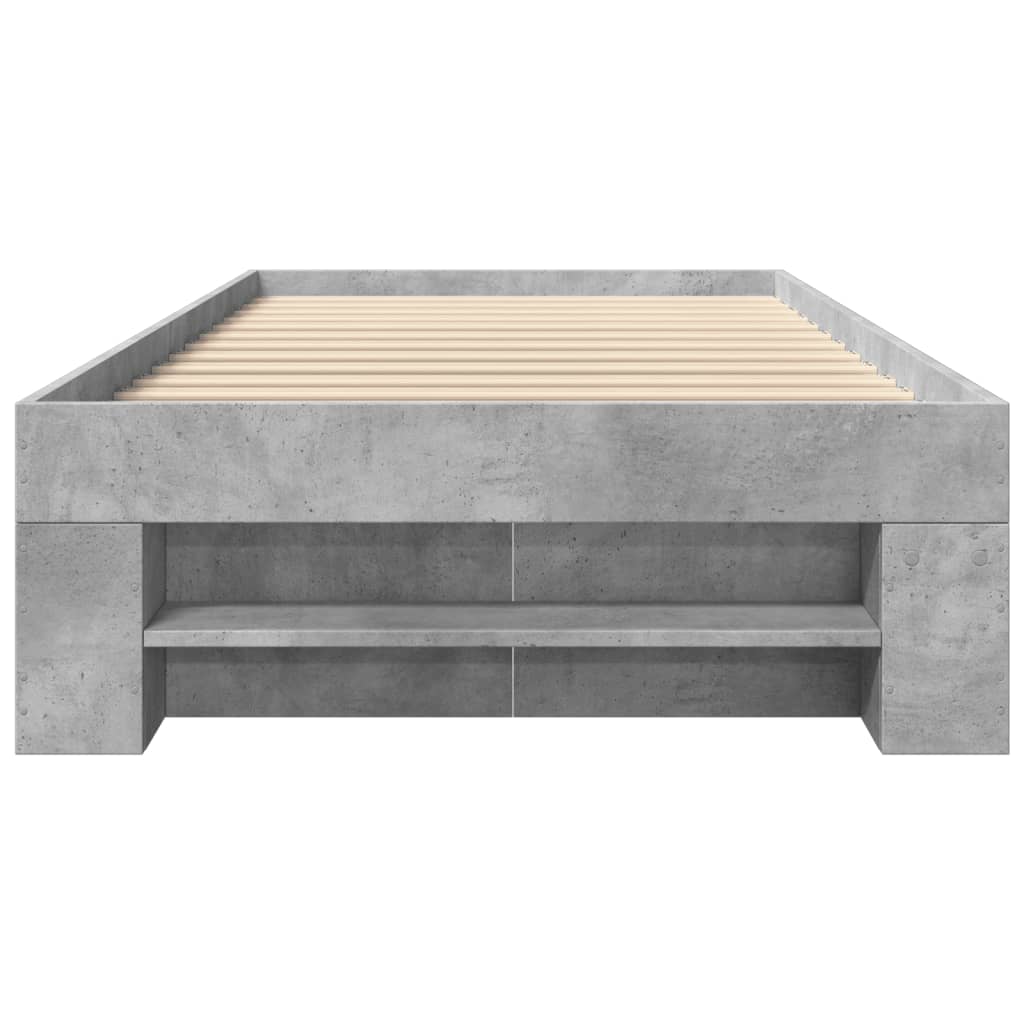 Sengeramme betonggrå 90x190 cm konstruert tre