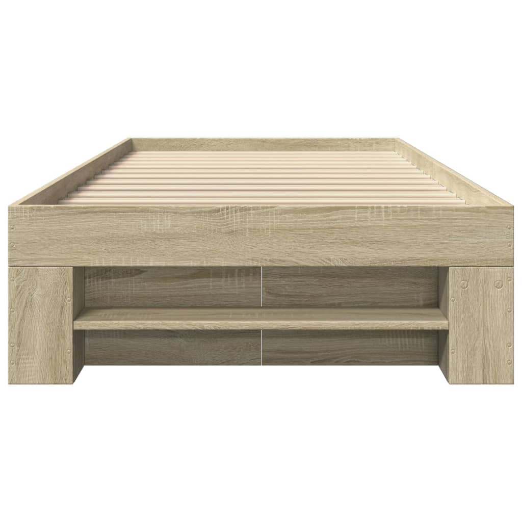 Sengeramme uten madrass sonoma eik 75x190 cm konstruert tre
