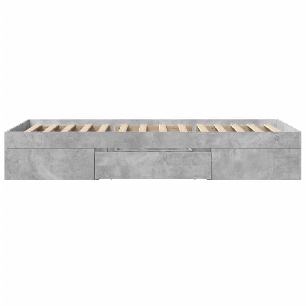 Sengeramme betonggrå 75x190 cm konstruert tre