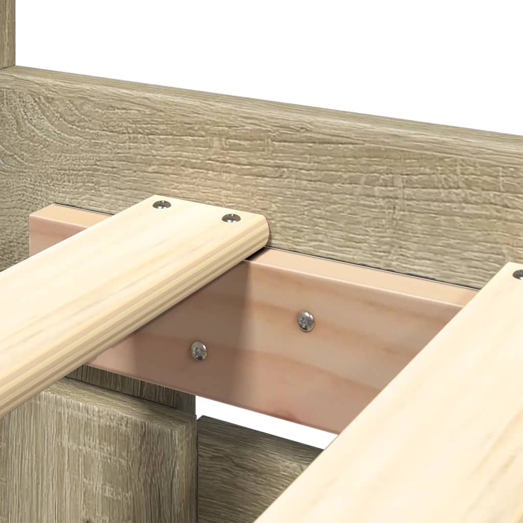 Sengeramme med hodegavl sonoma eik 180x200 cm konstruert tre