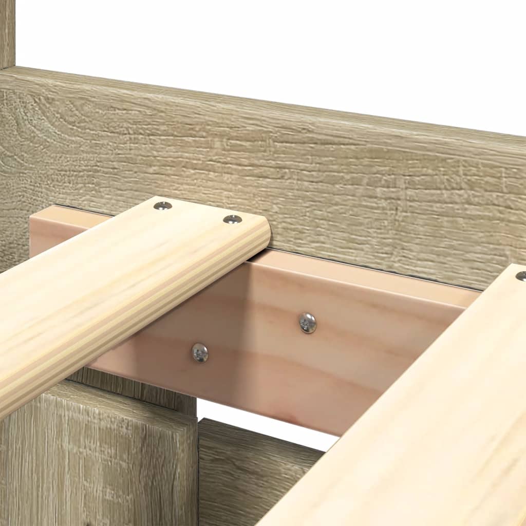 Sengeramme med hodegavl sonoma eik 160x200 cm konstruert tre