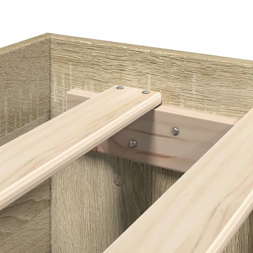 Sengeramme med hodegavl sonoma eik 120x190 cm konstruert tre