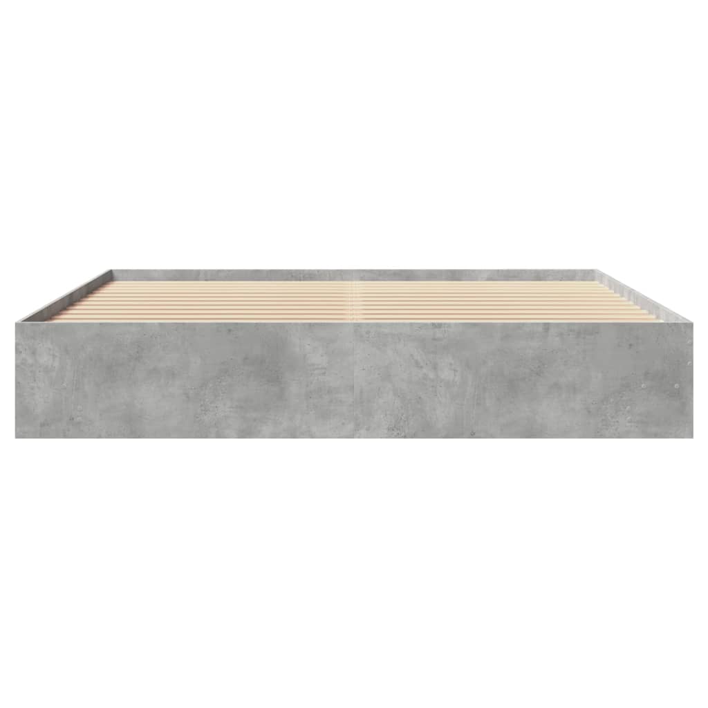 Sengeramme betonggrå 200x200 cm konstruert tre