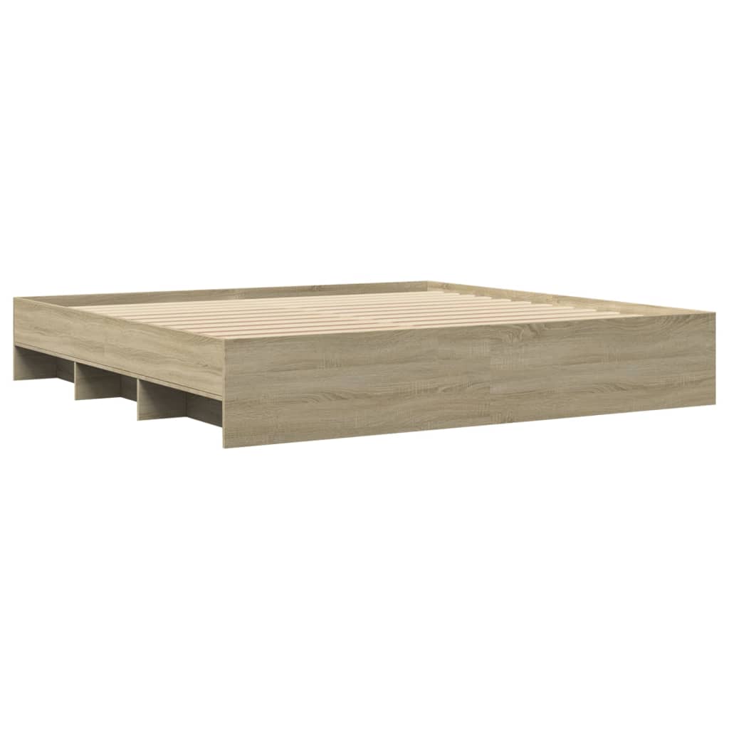Sengeramme uten madrass sonoma eik 180x200 cm konstruert tre
