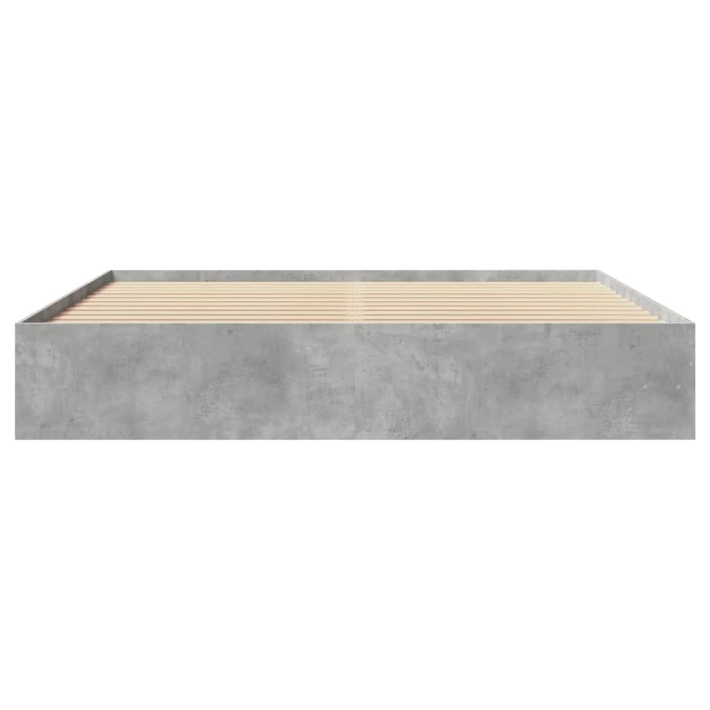 Sengeramme uten madrass betonggrå 180x200 cm konstruert tre