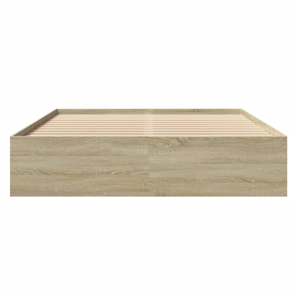 Sengeramme uten madrass sonoma eik 160x200 cm konstruert tre