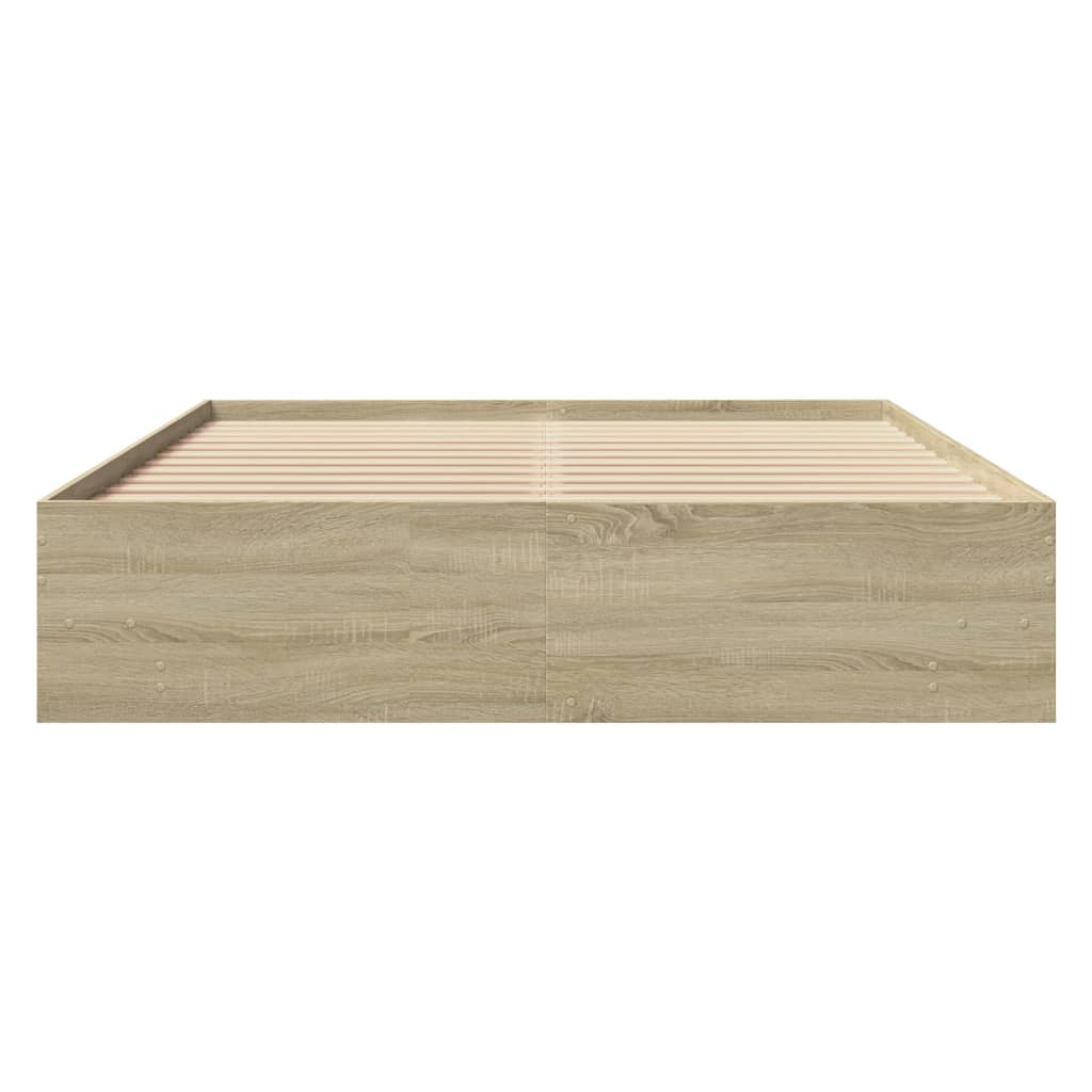 Sengeramme uten madrass sonoma eik 150x200 cm konstruert tre