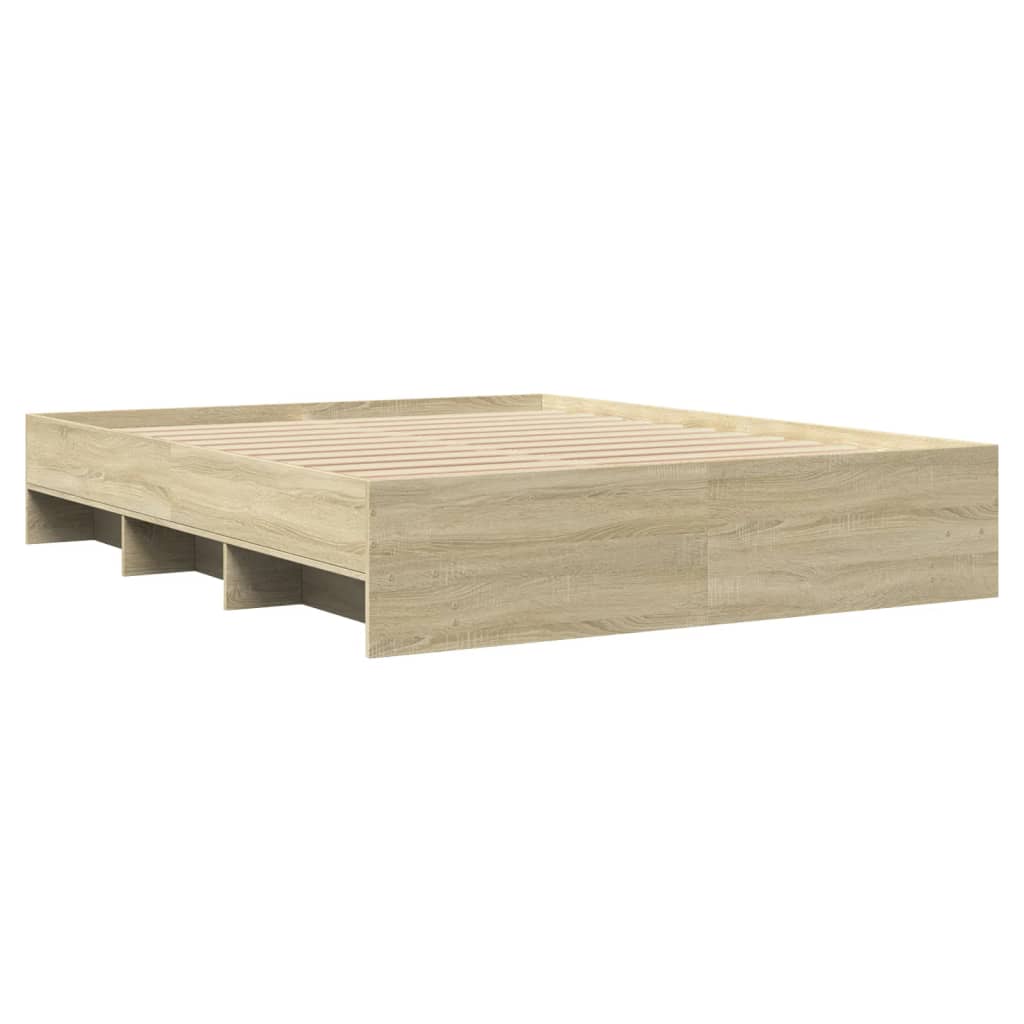 Sengeramme uten madrass sonoma eik 150x200 cm konstruert tre