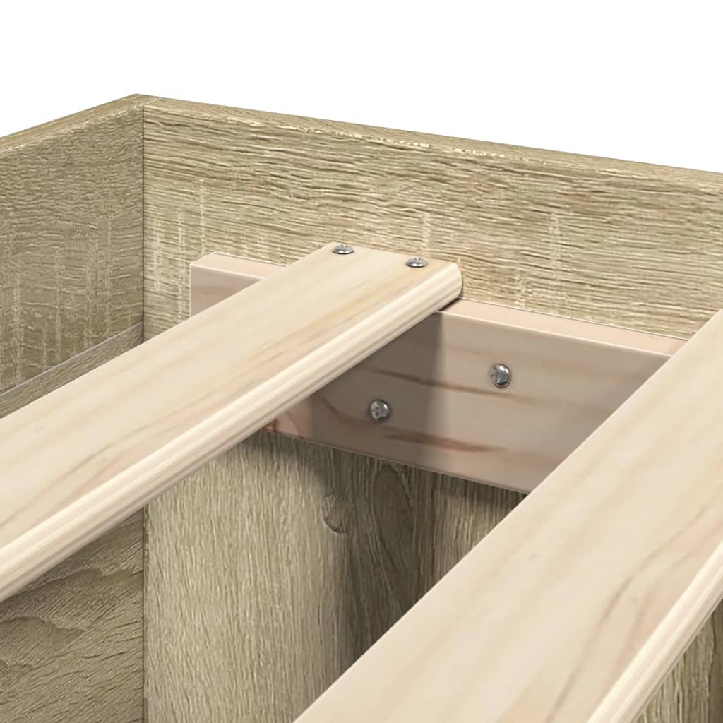 Sengeramme uten madrass sonoma eik 150x200 cm konstruert tre