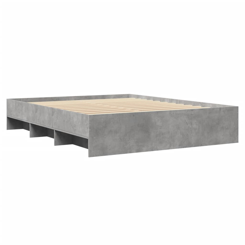 Sengeramme betonggrå 150x200 cm konstruert tre