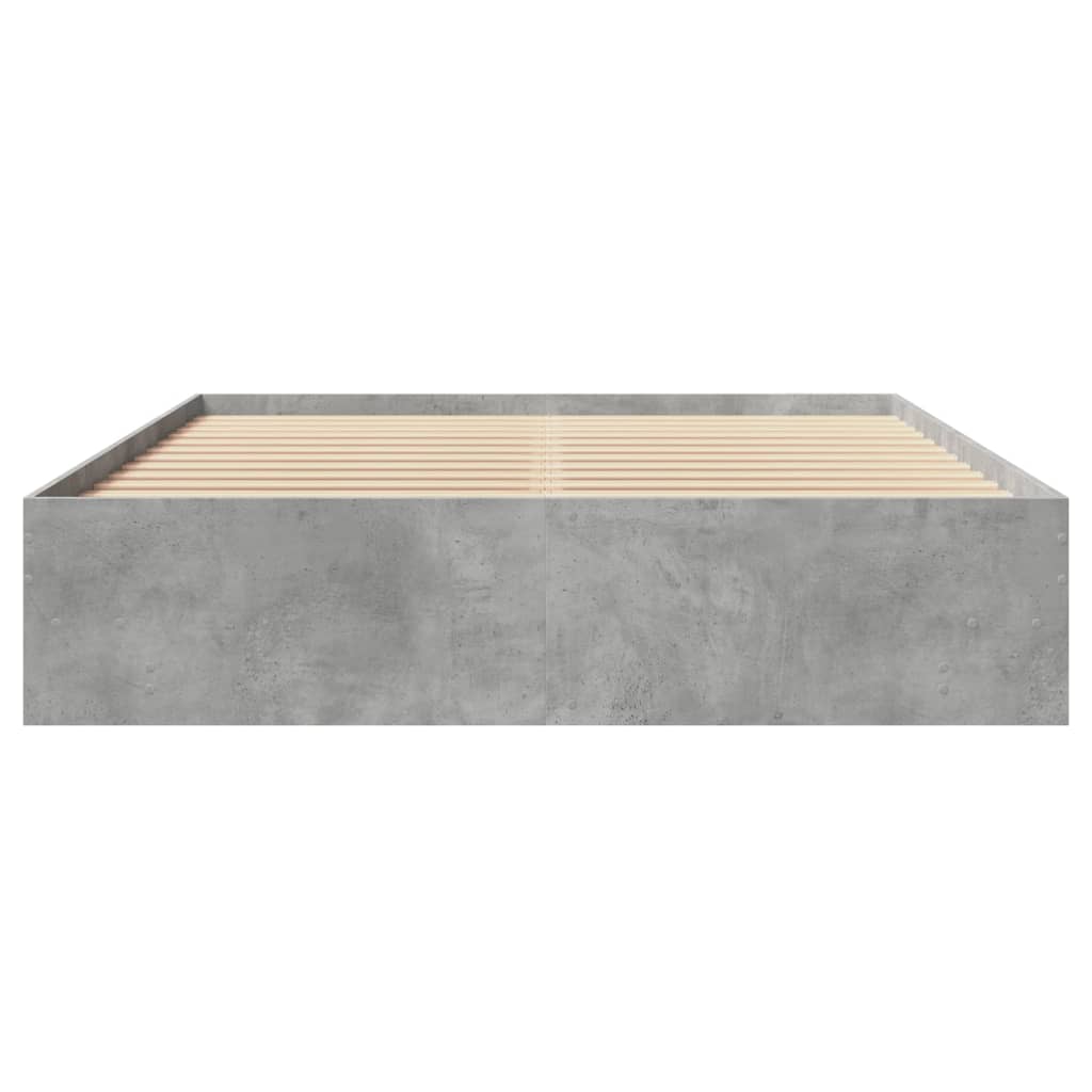 Sengeramme betonggrå 150x200 cm konstruert tre