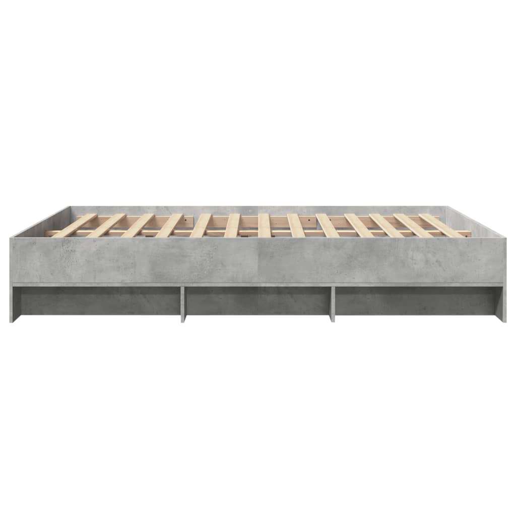 Sengeramme betonggrå 150x200 cm konstruert tre