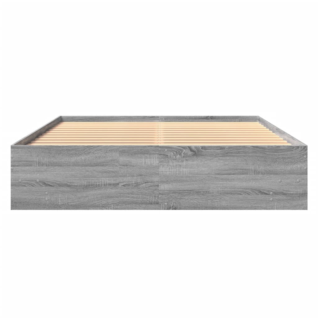 Sengeramme grå sonoma 150x200 cm konstruert tre