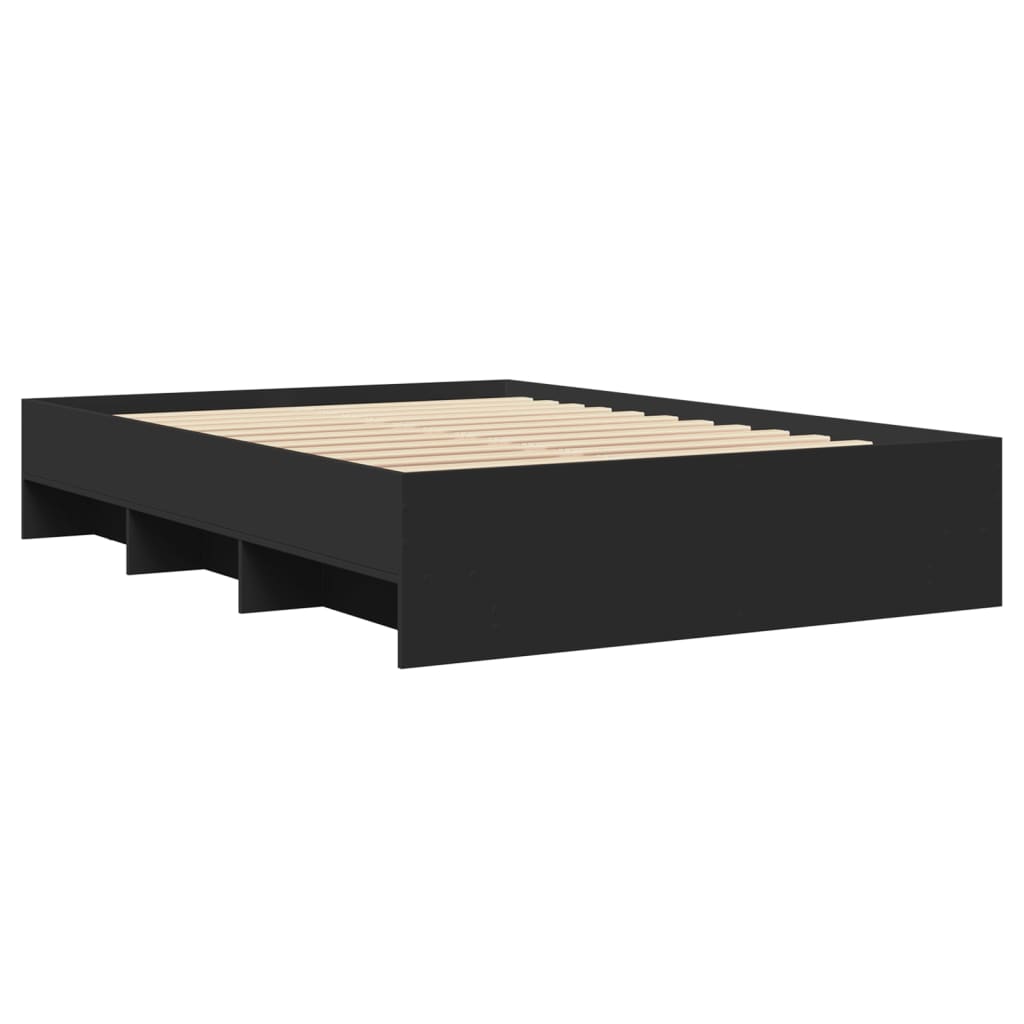 Sengeramme svart 140x200 cm konstruert tre