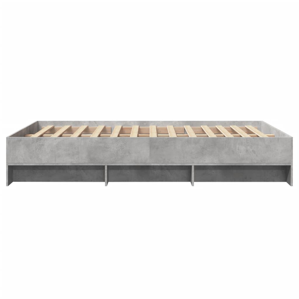 Sengeramme betonggrå 140x200 cm konstruert tre