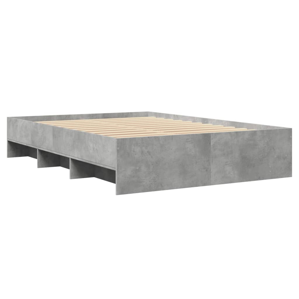 Sengeramme betonggrå 140x200 cm konstruert tre