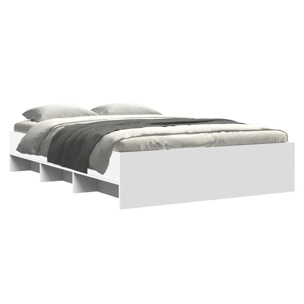 Sengeramme hvit 120x200 cm konstruert tre