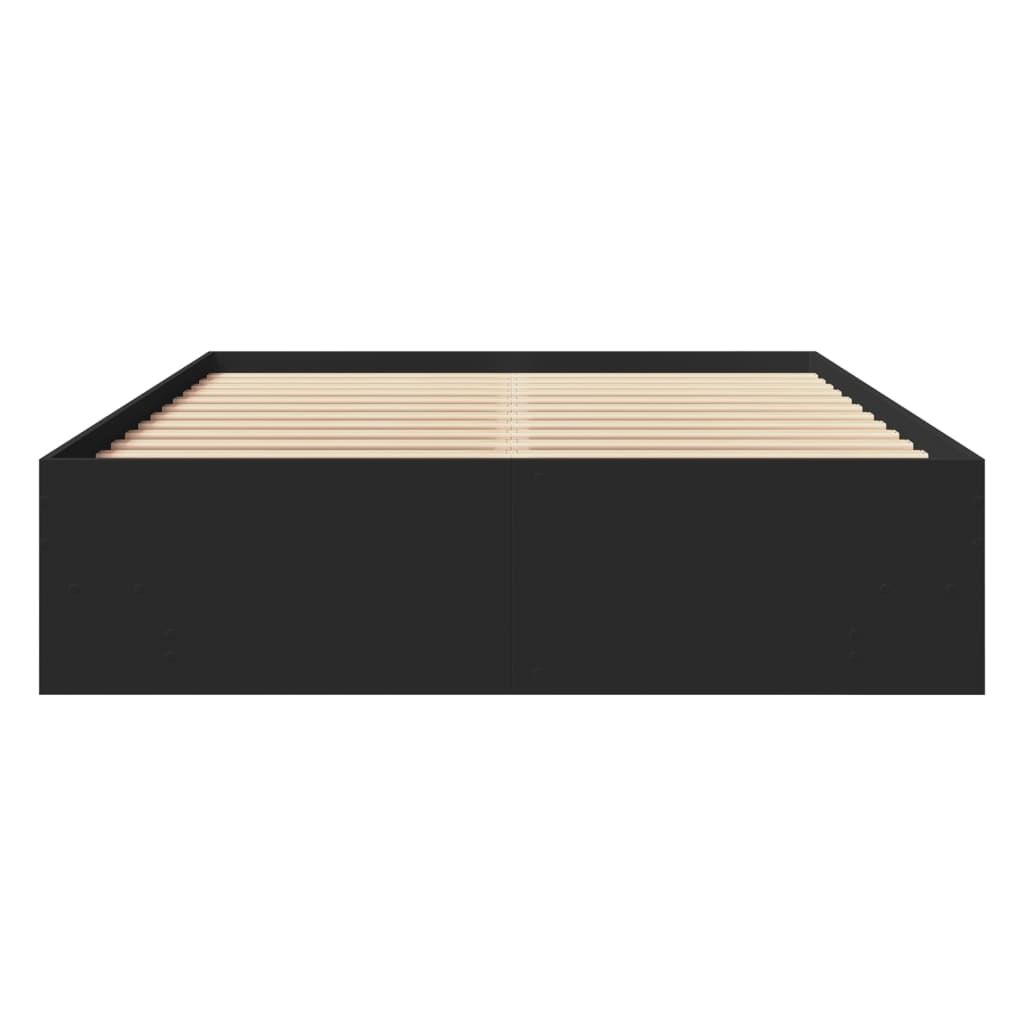 Sengeramme svart 120x200 cm konstruert tre