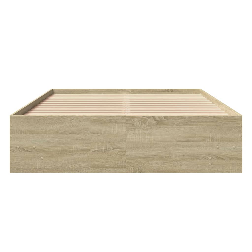 Sengeramme uten madrass sonoma eik 120x200 cm konstruert tre