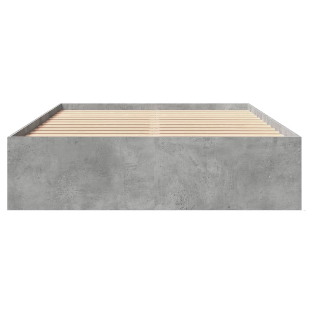 Sengeramme betonggrå 120x200 cm konstruert tre