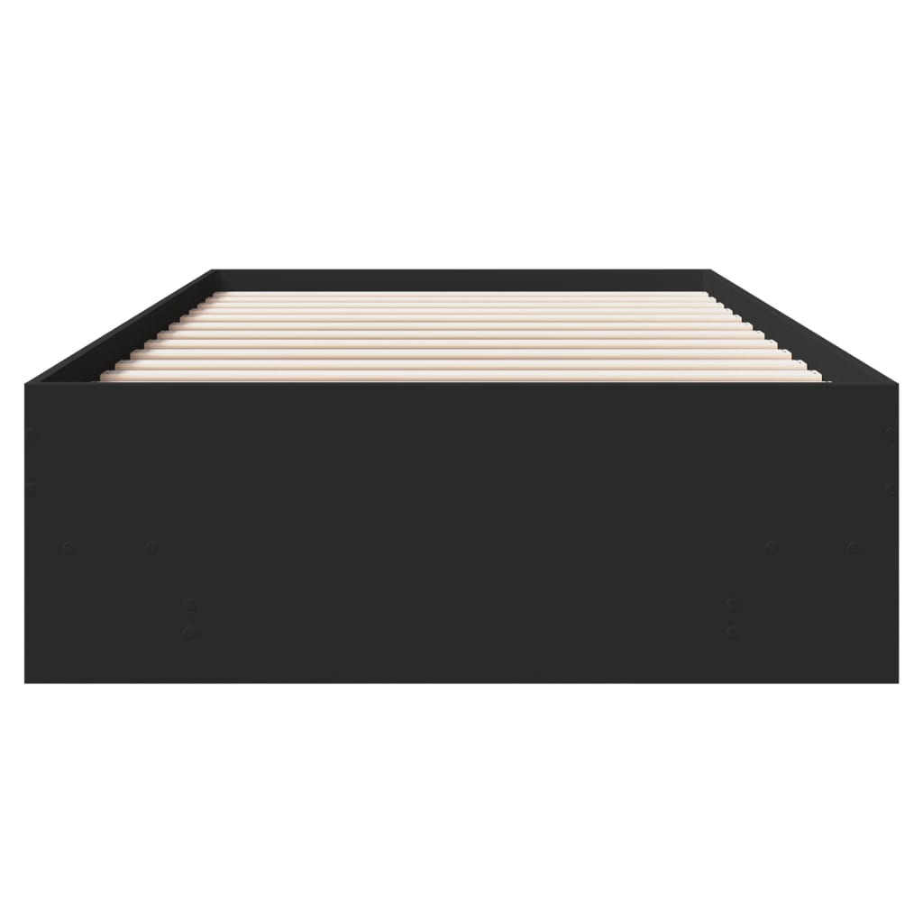 Sengeramme svart 100x200 cm konstruert tre