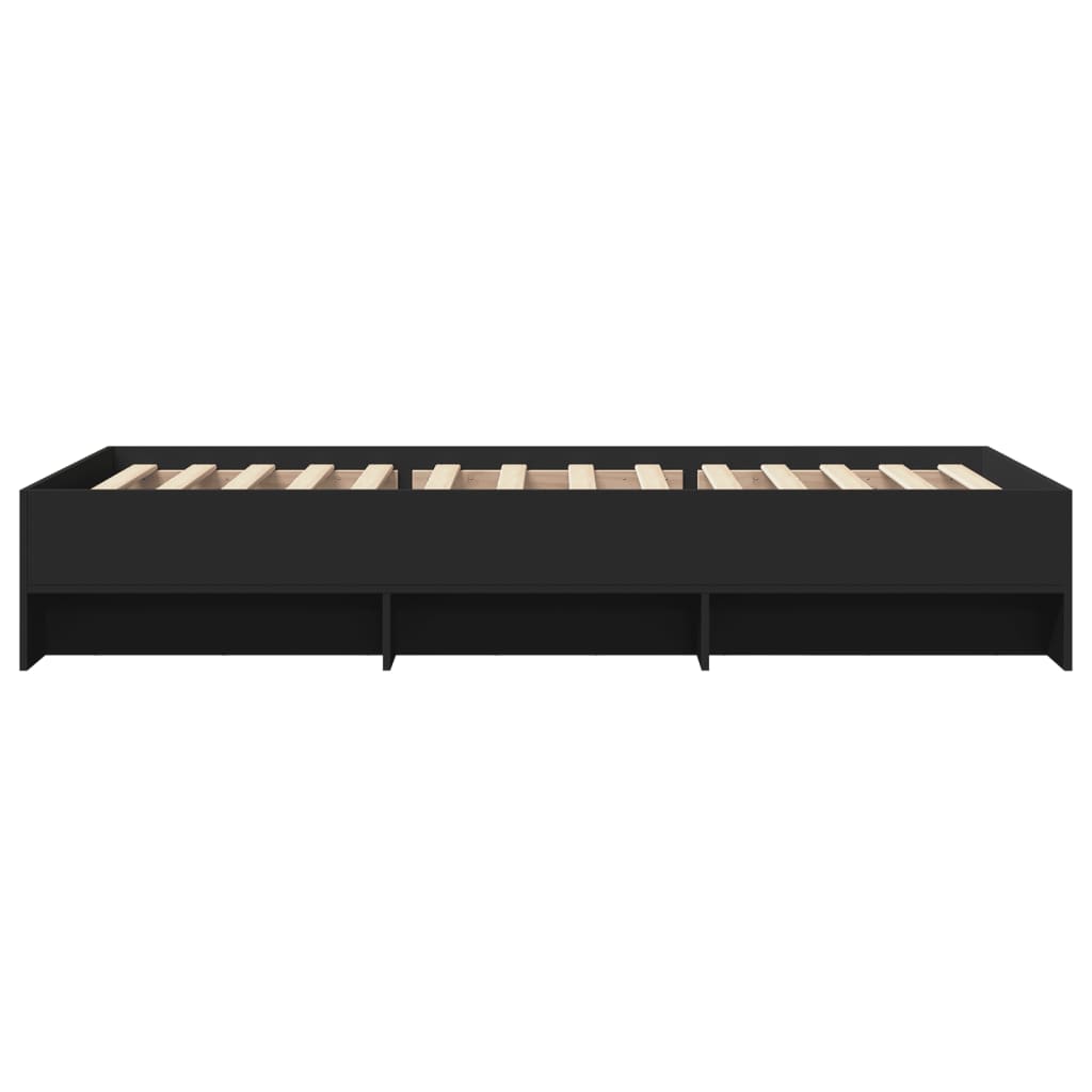 Sengeramme svart 100x200 cm konstruert tre