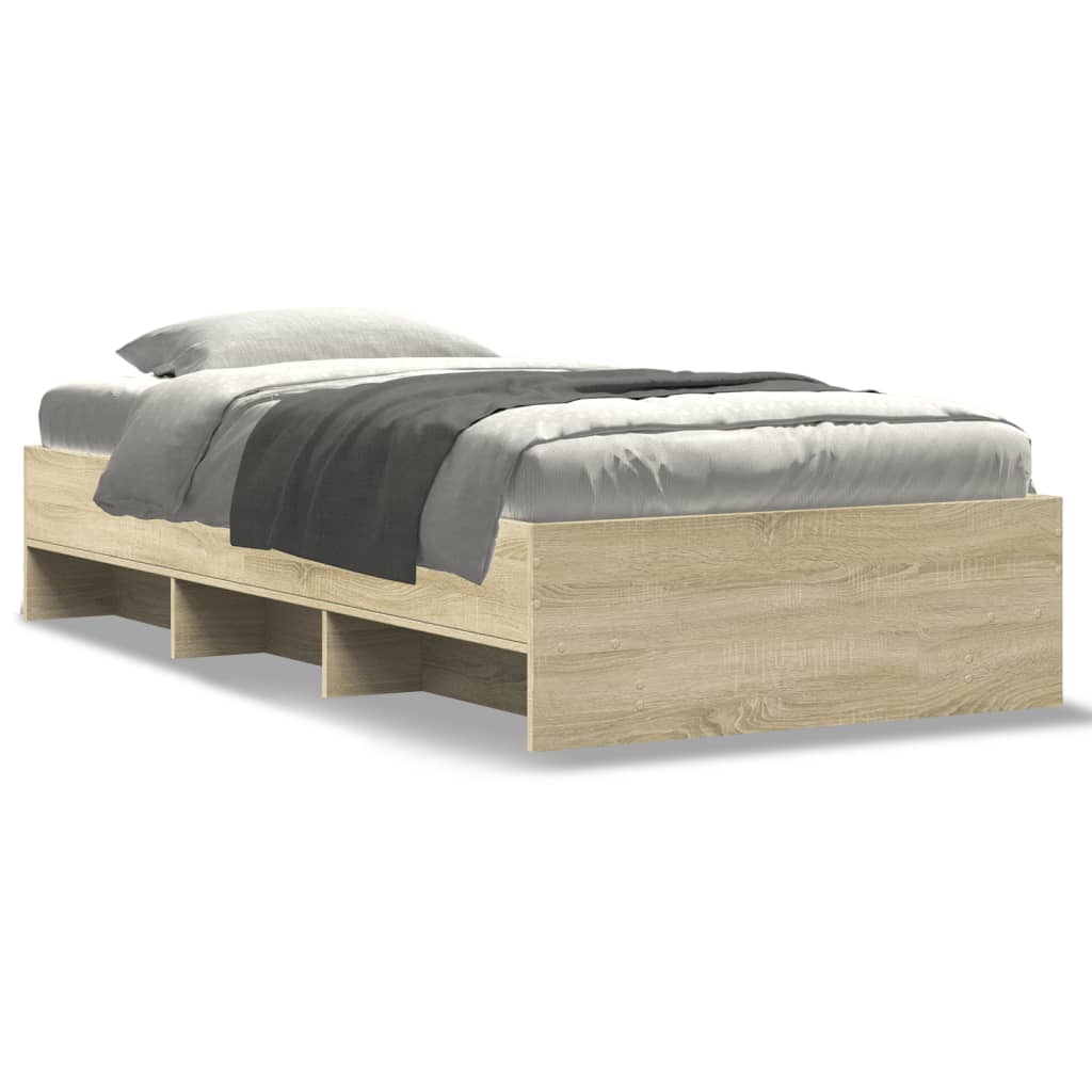Sengeramme uten madrass sonoma eik 100x200 cm konstruert tre