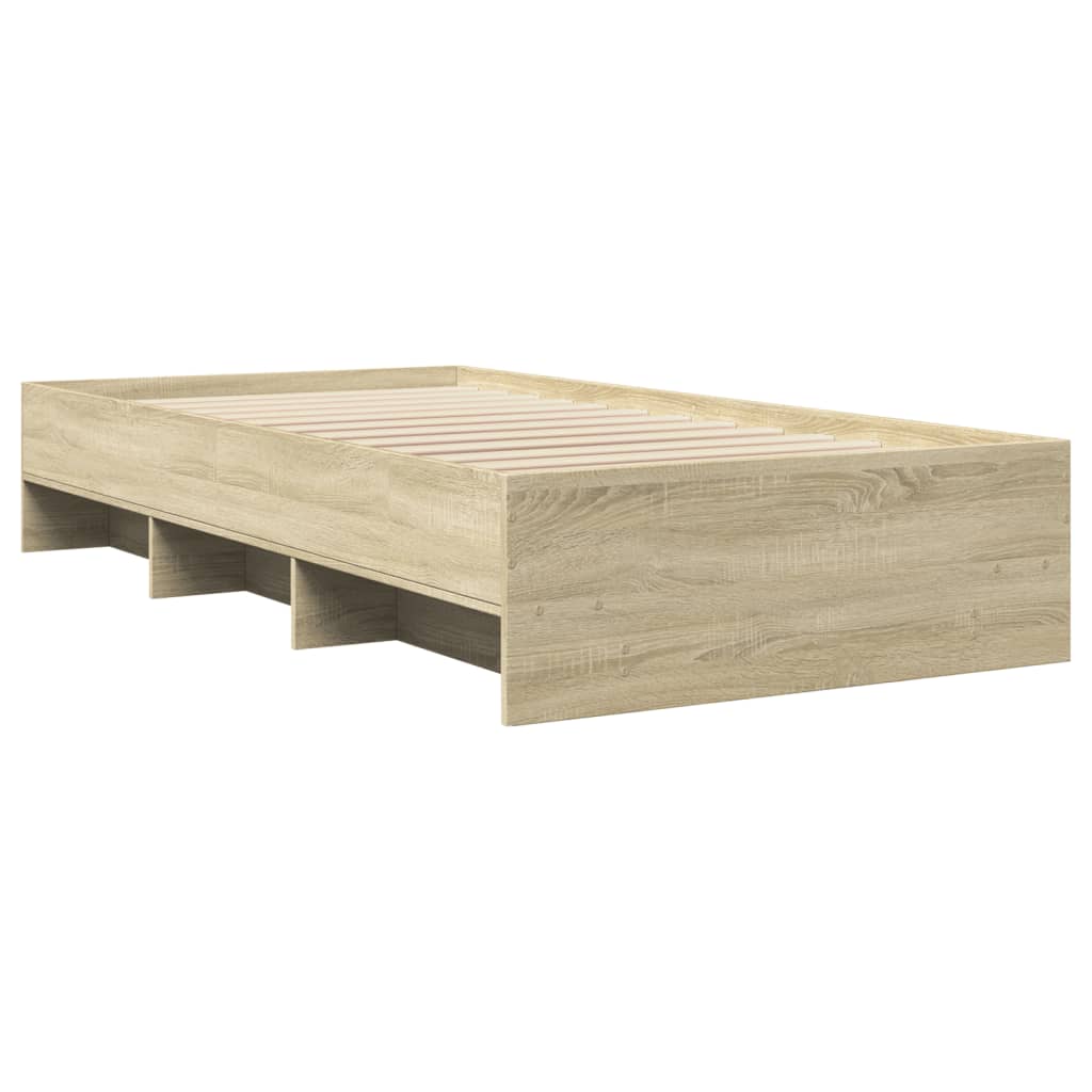 Sengeramme uten madrass sonoma eik 100x200 cm konstruert tre