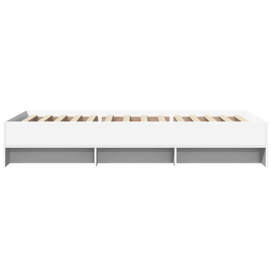 Sengeramme hvit 90x200 cm konstruert tre