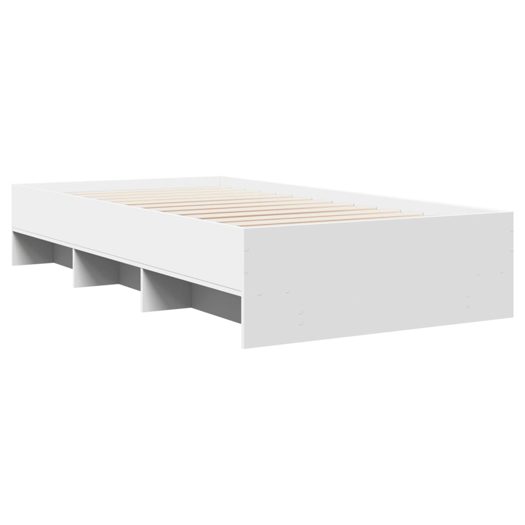 Sengeramme hvit 90x200 cm konstruert tre