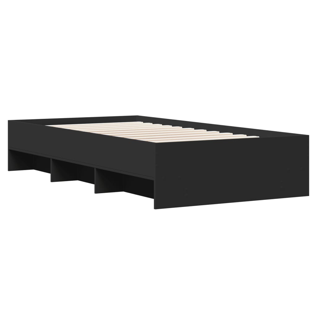 Sengeramme svart 90x200 cm konstruert tre