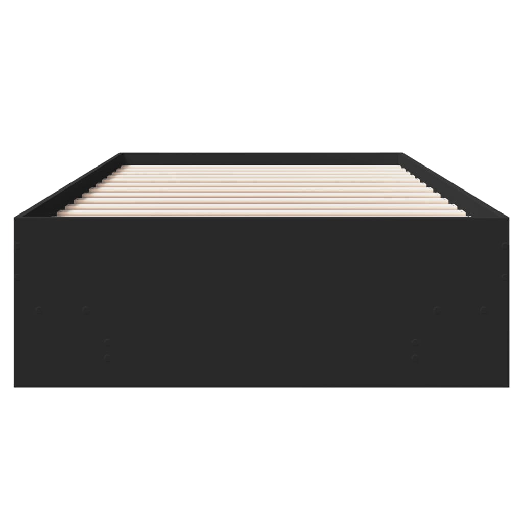 Sengeramme svart 90x200 cm konstruert tre