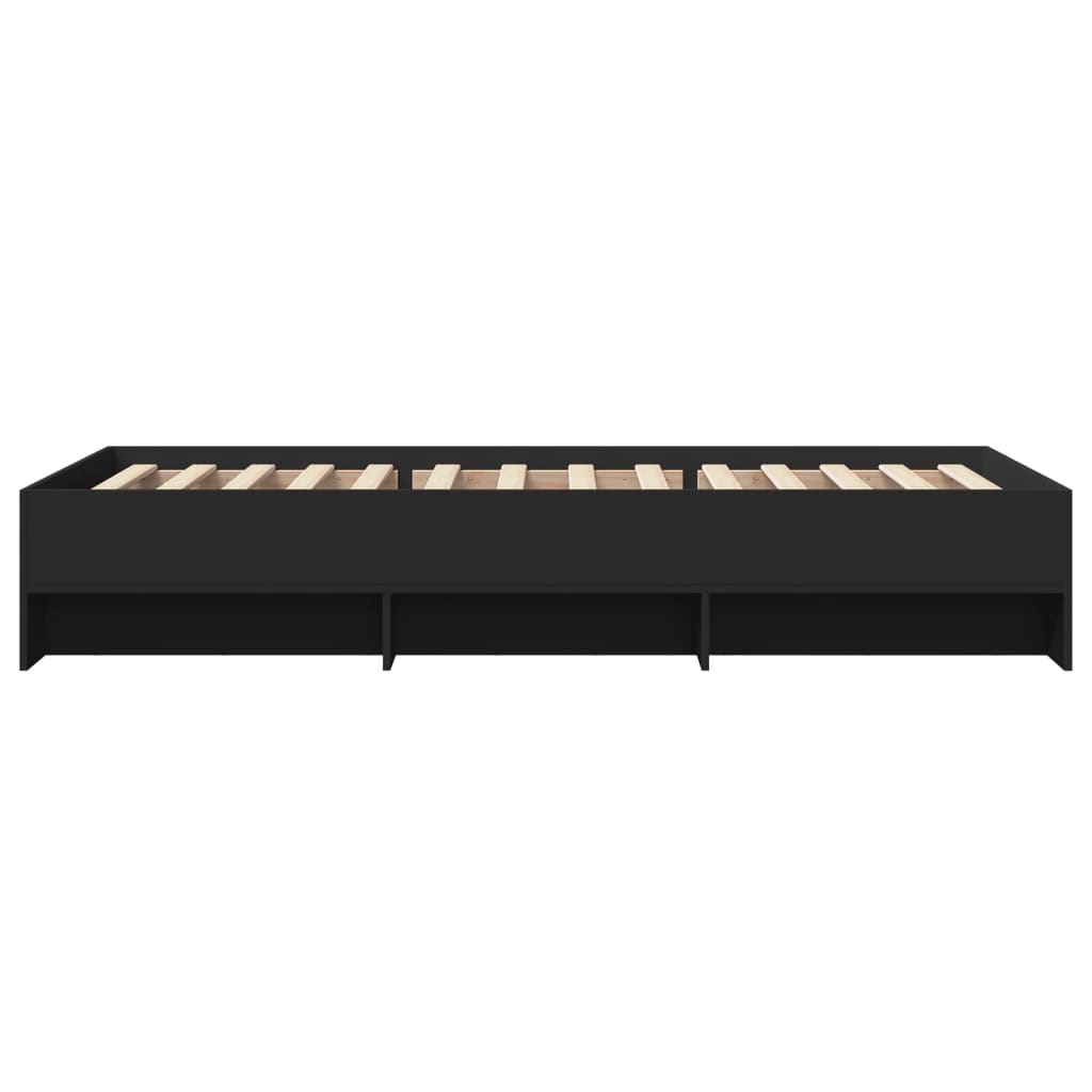 Sengeramme svart 90x200 cm konstruert tre