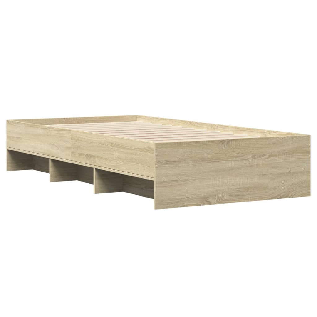 Sengeramme uten madrass sonoma eik 90x200 cm konstruert tre