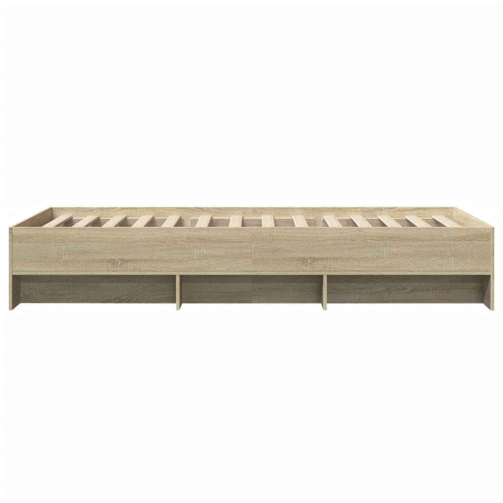 Sengeramme uten madrass sonoma eik 90x200 cm konstruert tre