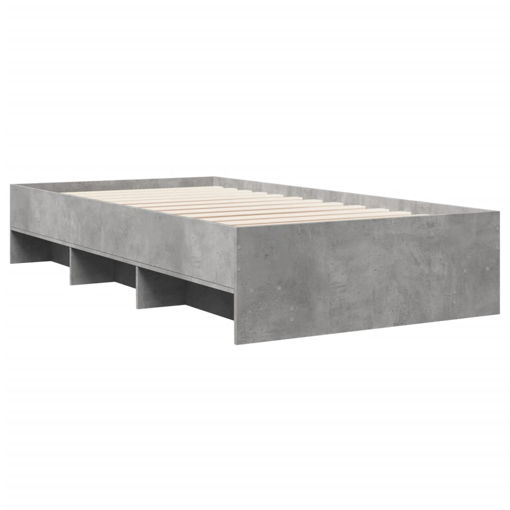 Sengeramme betonggrå 90x200 cm konstruert tre