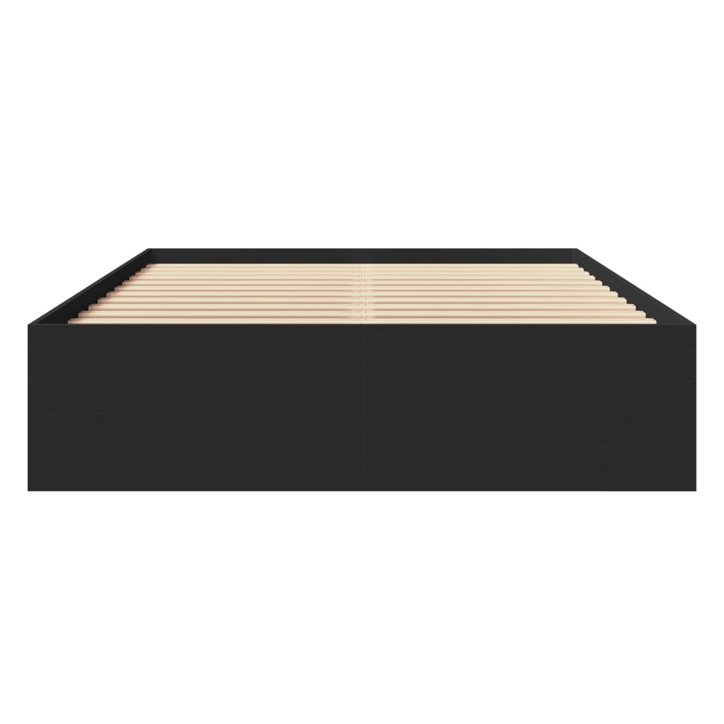 Sengeramme svart 140x190 cm konstruert tre