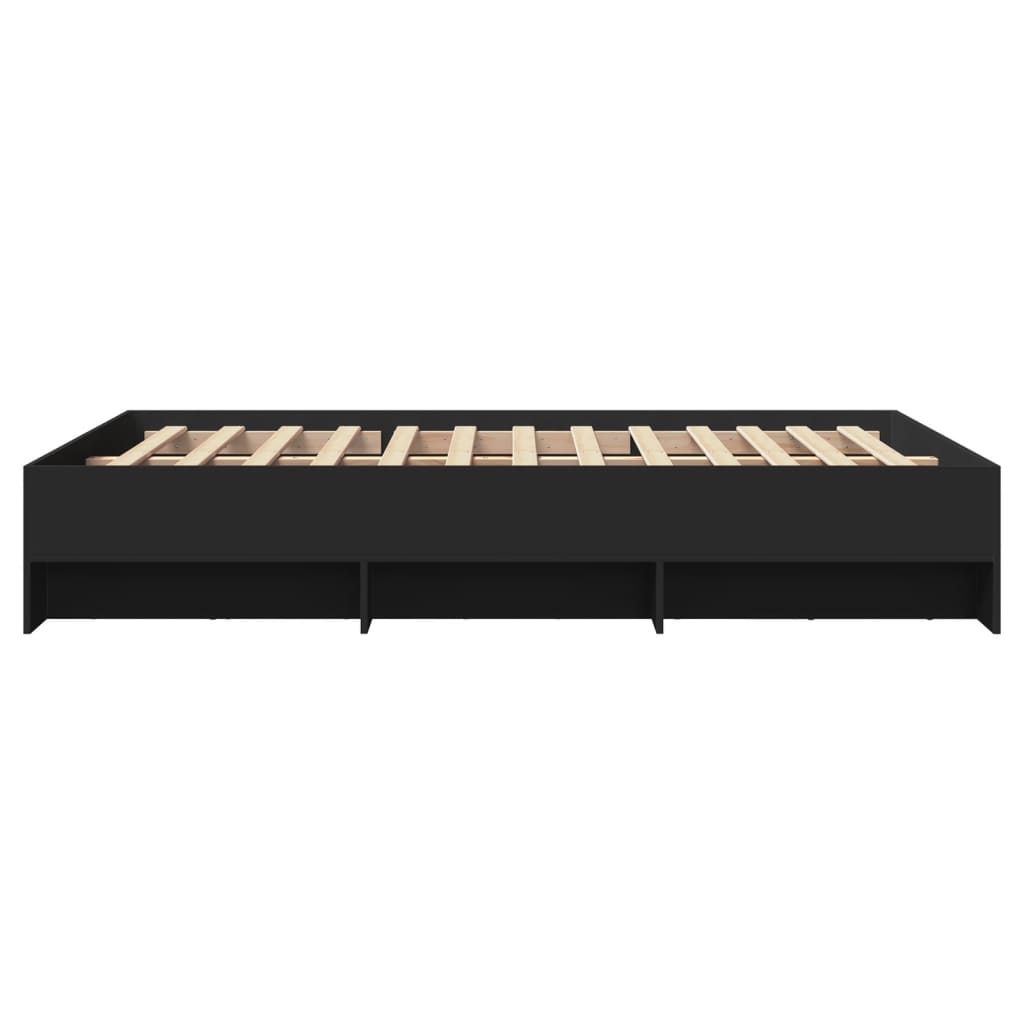 Sengeramme svart 140x190 cm konstruert tre
