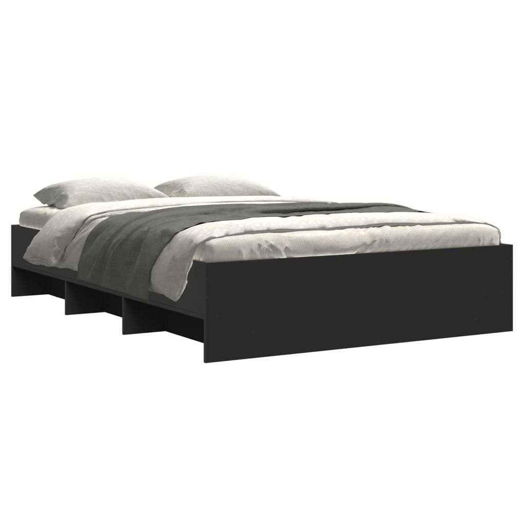Sengeramme svart 135x190 cm konstruert tre