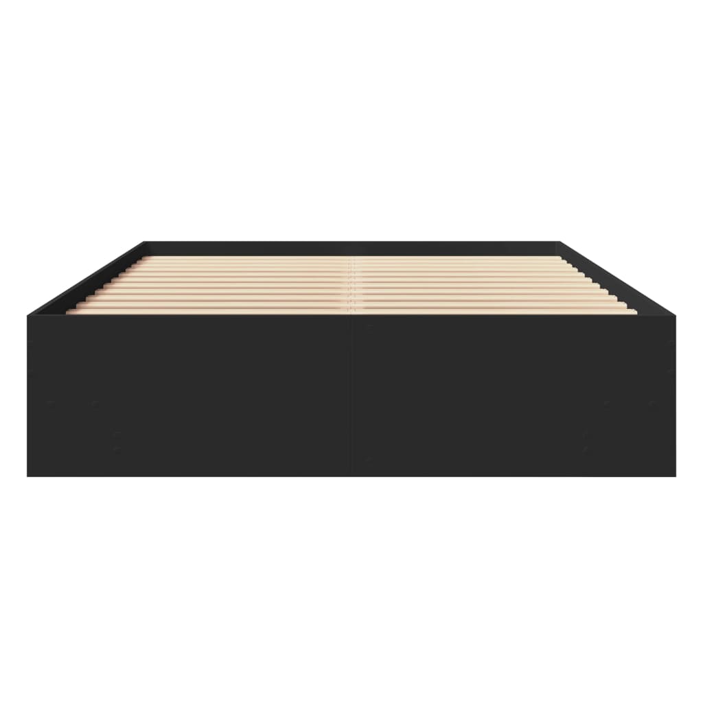 Sengeramme svart 135x190 cm konstruert tre