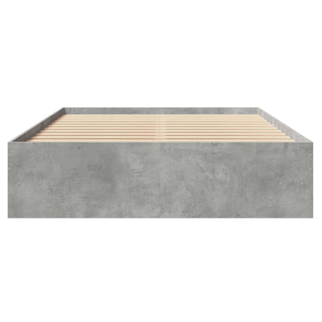 Sengeramme betonggrå 135x190 cm konstruert tre